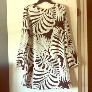 Black and white paisley dress